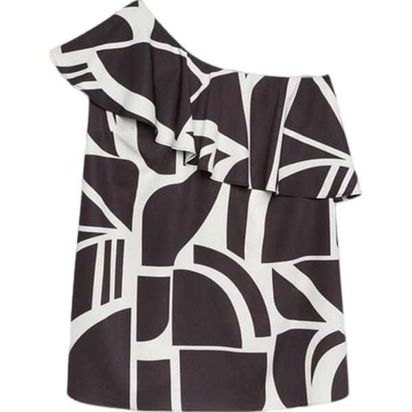 vestiti corti Fiorella Rubino grigio con stampe
