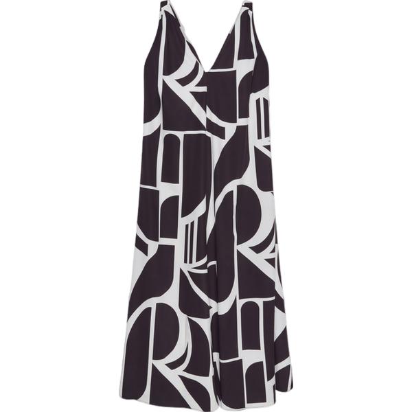 vestiti lunghi Fiorella Rubino nero con stampe