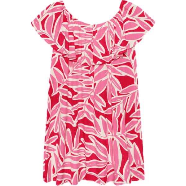 vestiti corti Fiorella Rubino rosa con stampe