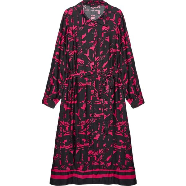 vestiti chemisier Fiorella Rubino nero con stampe