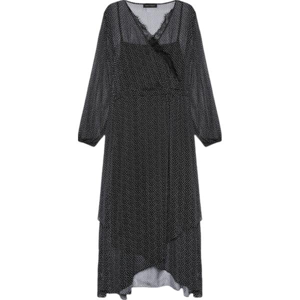vestiti midi/longuette Fiorella Rubino grigio a pois