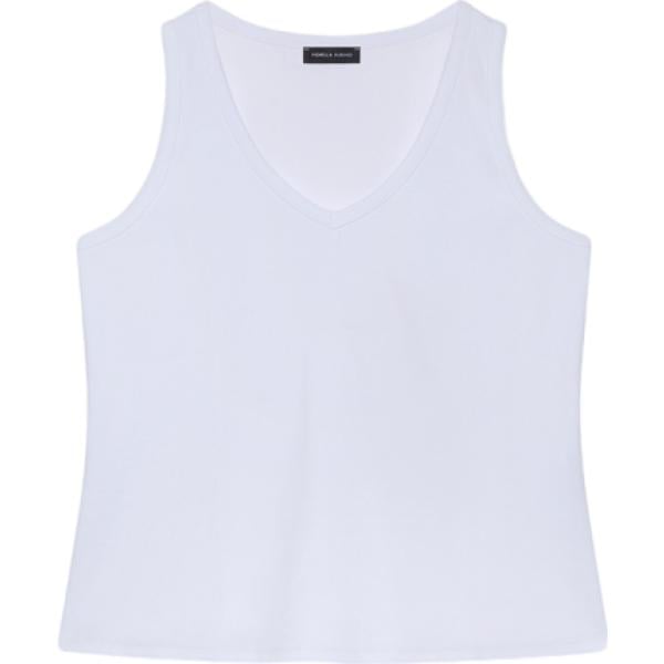canottiere Fiorella Rubino bianco