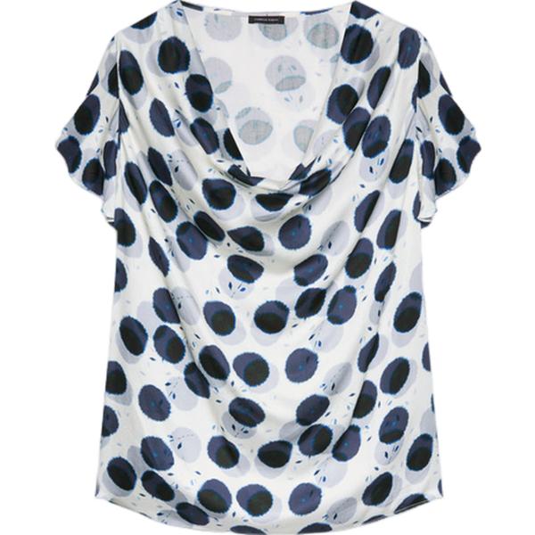 top Fiorella Rubino grigio a pois