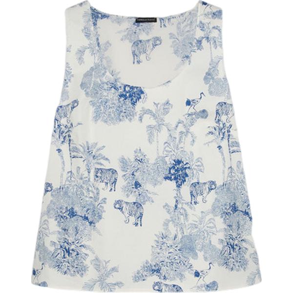 top Fiorella Rubino bianco con stampe