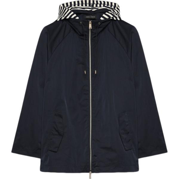 parka Fiorella Rubino nero a righe