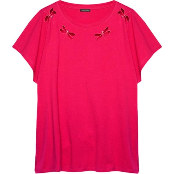 t-shirt Fiorella Rubino rosso