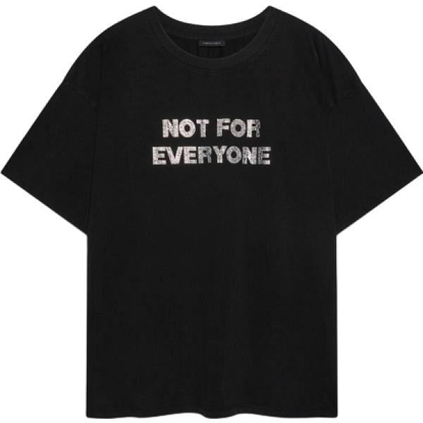 t-shirt Fiorella Rubino nero con stampe