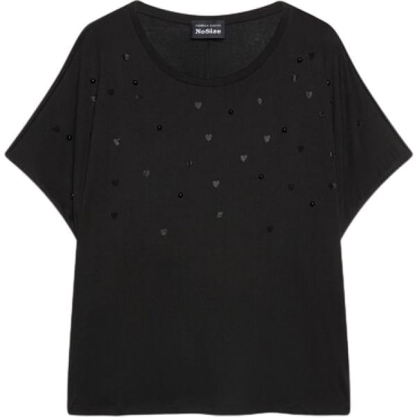 t-shirt Fiorella Rubino nero