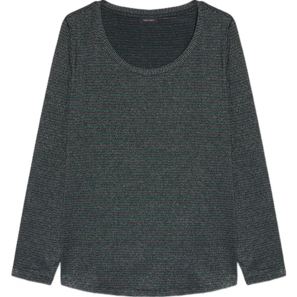 t-shirt Fiorella Rubino grigio a righe