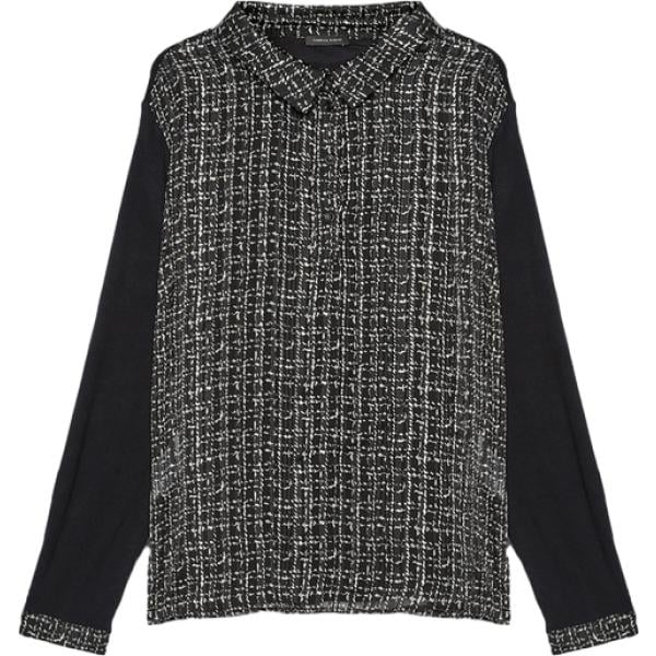 camicie Fiorella Rubino nero con stampe