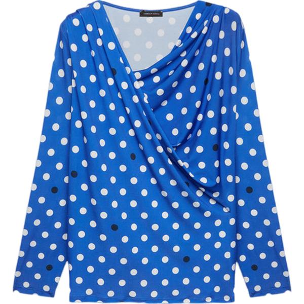 t-shirt Fiorella Rubino blu a pois
