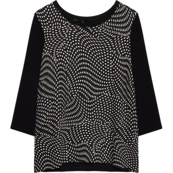 t-shirt Fiorella Rubino nero con stampe