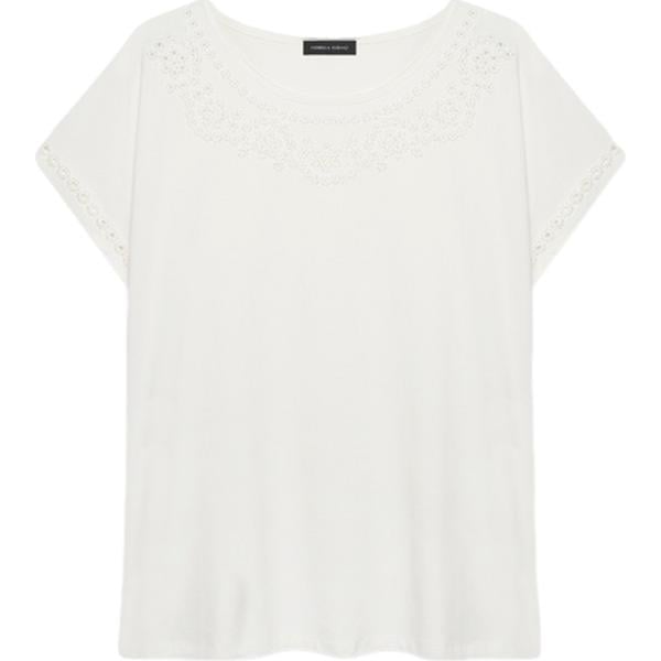 t-shirt Fiorella Rubino bianco
