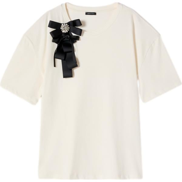 t-shirt Fiorella Rubino bianco