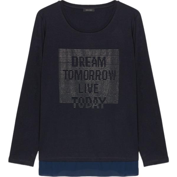 t-shirt Fiorella Rubino nero con stampe