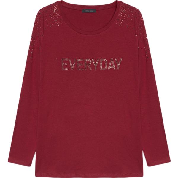 t-shirt Fiorella Rubino rosso con stampe