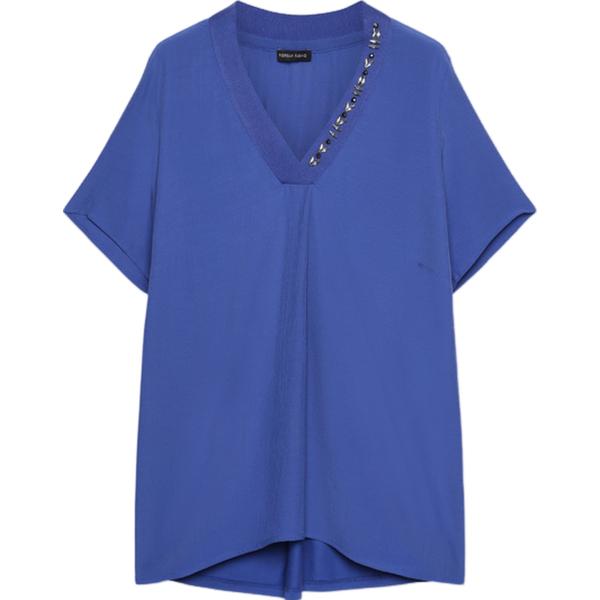 t-shirt Fiorella Rubino blu