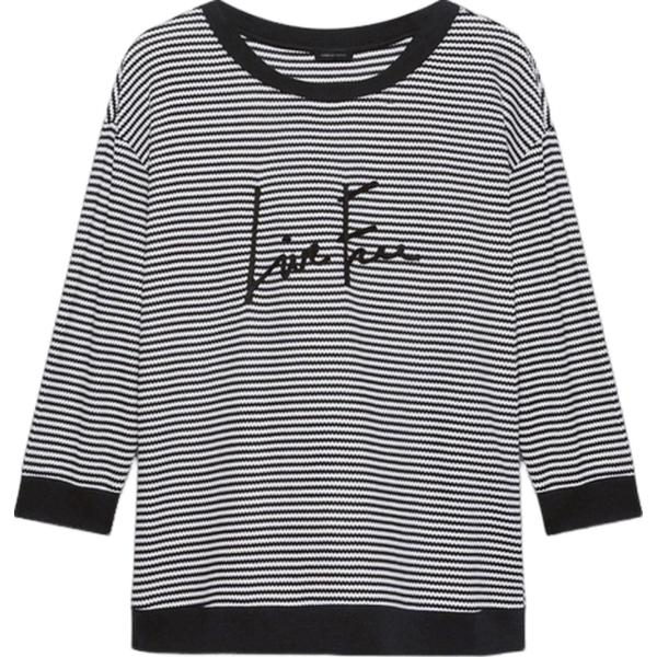 t-shirt Fiorella Rubino grigio a righe