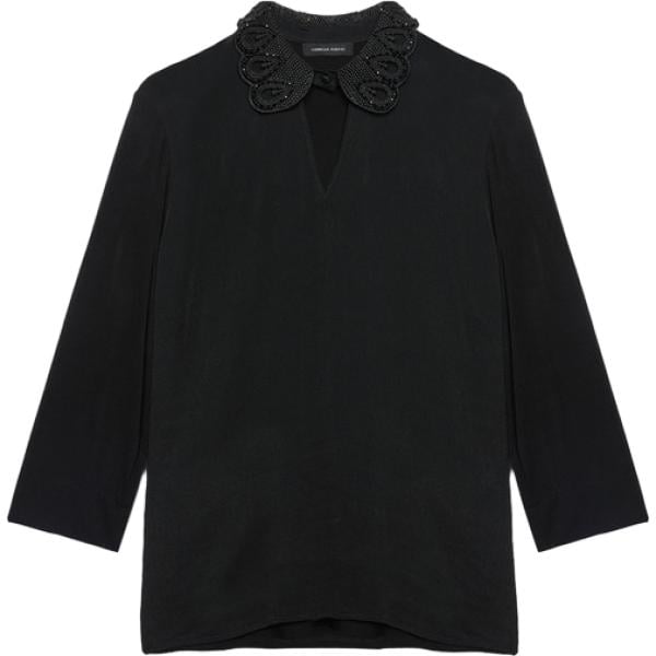 t-shirt Fiorella Rubino nero