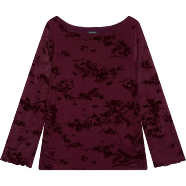 t-shirt Fiorella Rubino rosso a fiori