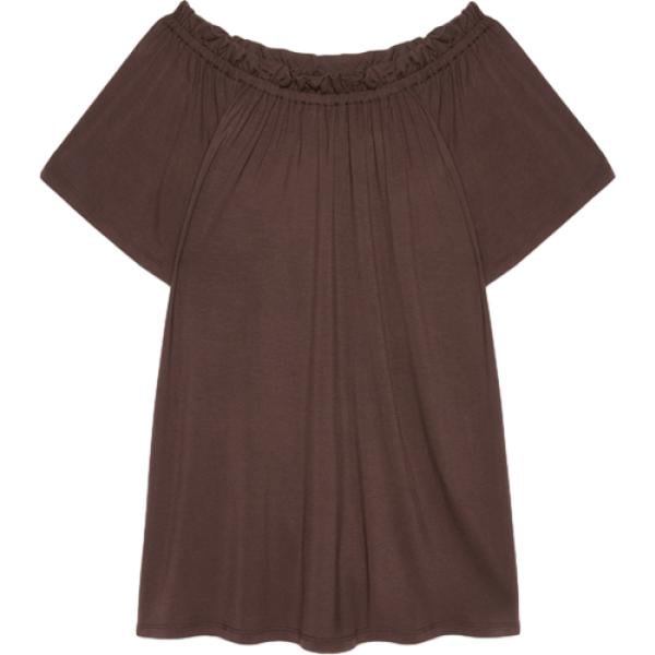 t-shirt Fiorella Rubino marrone a fiori