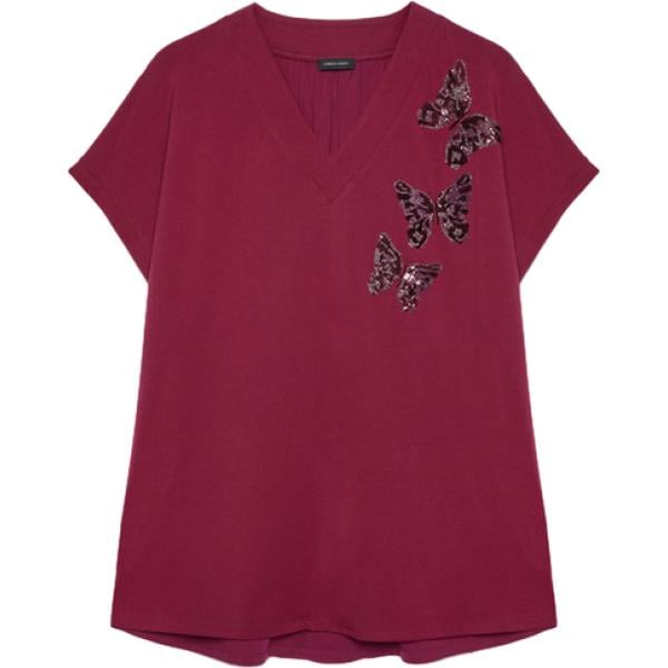 t-shirt Fiorella Rubino rosso