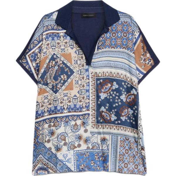 t-shirt Fiorella Rubino multicolore con stampe