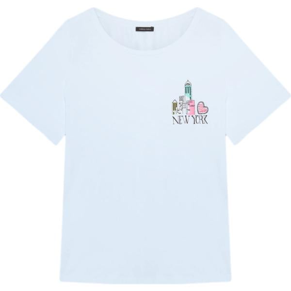 t-shirt Fiorella Rubino bianco