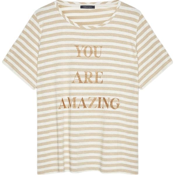 t-shirt Fiorella Rubino marrone a righe