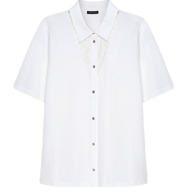 camicie a manica corta Fiorella Rubino bianco