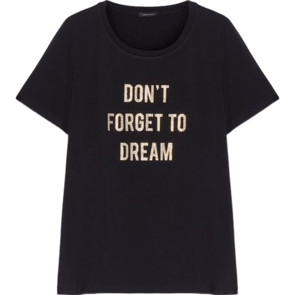 t-shirt Fiorella Rubino viola con stampe