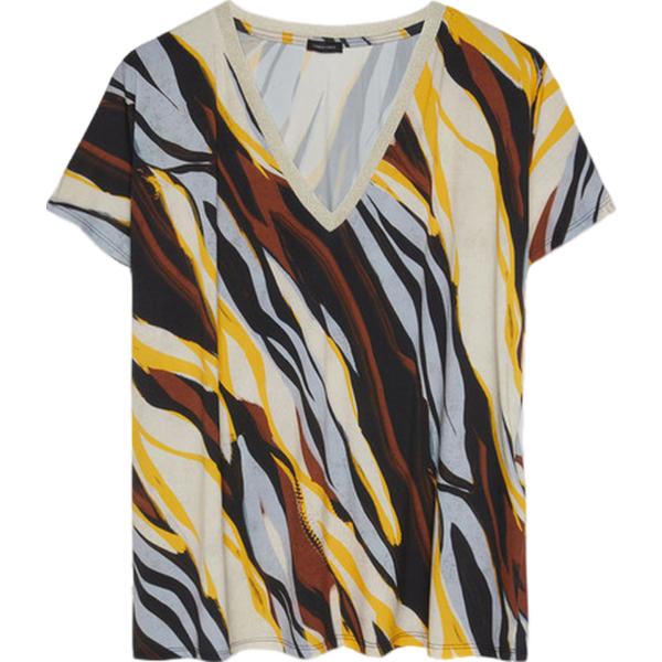 t-shirt Fiorella Rubino multicolore con stampe