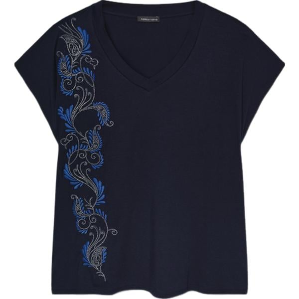 t-shirt Fiorella Rubino nero