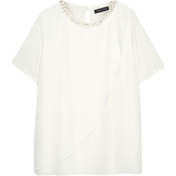 t-shirt Fiorella Rubino bianco