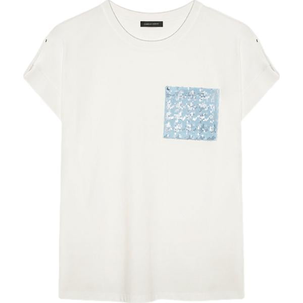 t-shirt Fiorella Rubino bianco
