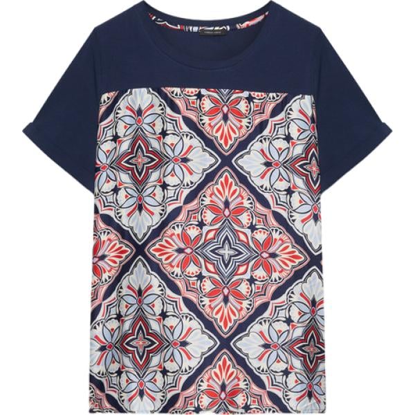 t-shirt Fiorella Rubino multicolore con stampe