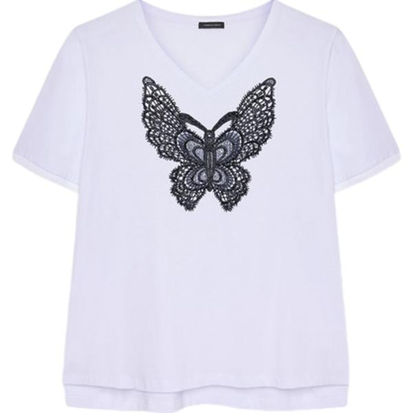 t-shirt Fiorella Rubino bianco