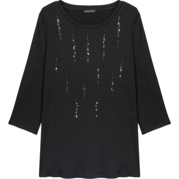 t-shirt Fiorella Rubino nero