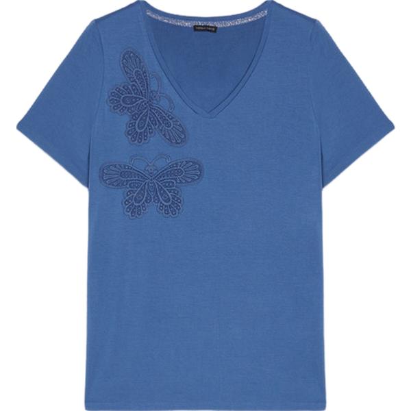 t-shirt Fiorella Rubino blu