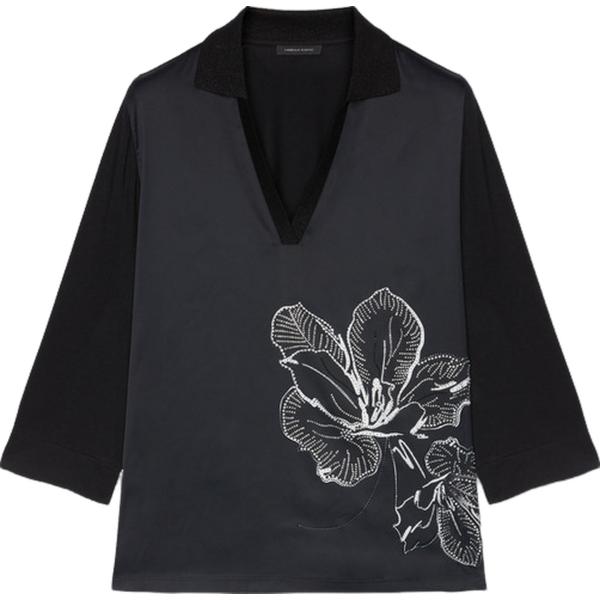 t-shirt Fiorella Rubino nero