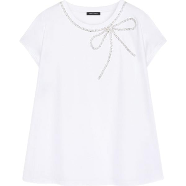 t-shirt Fiorella Rubino bianco