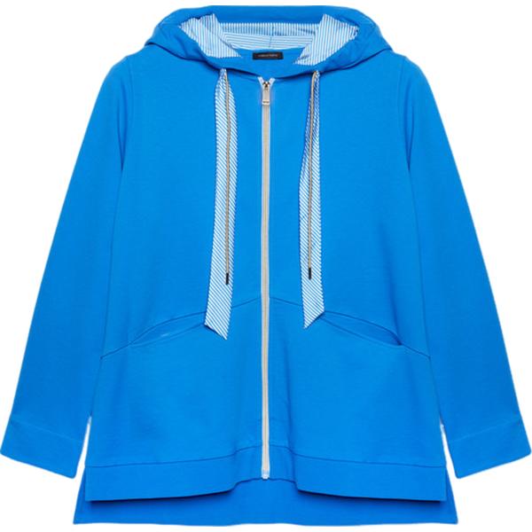 felpe con cappuccio Fiorella Rubino blu a righe