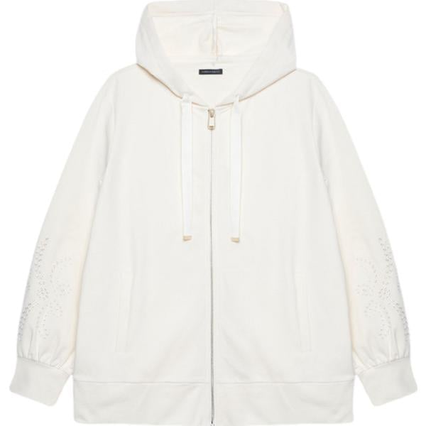 felpe con cappuccio Fiorella Rubino bianco