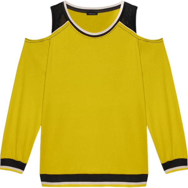 t-shirt Fiorella Rubino giallo a righe