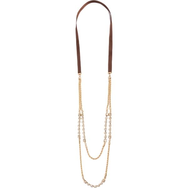 Collana da donna in giallo scuro con strass in metallo Fiorella Rubino