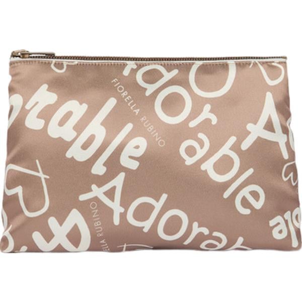 pochette Fiorella Rubino marrone con stampe