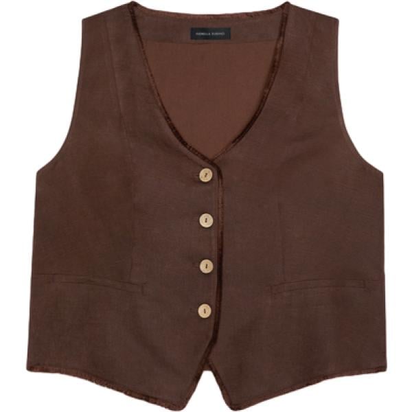 gilet Fiorella Rubino marrone