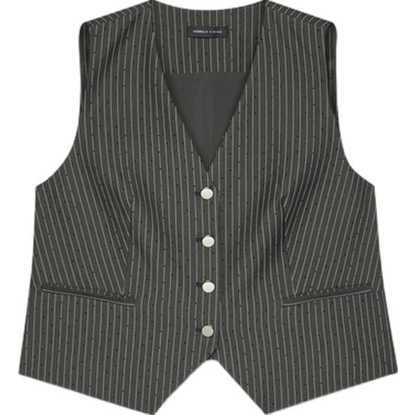 gilet Fiorella Rubino grigio a righe