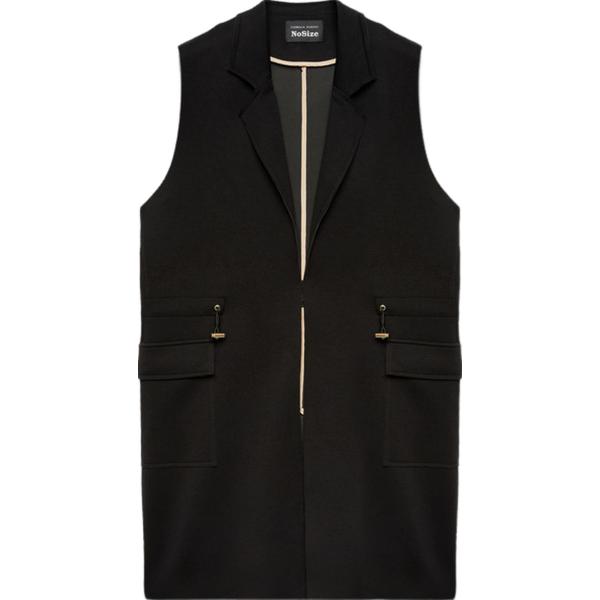 gilet Fiorella Rubino nero