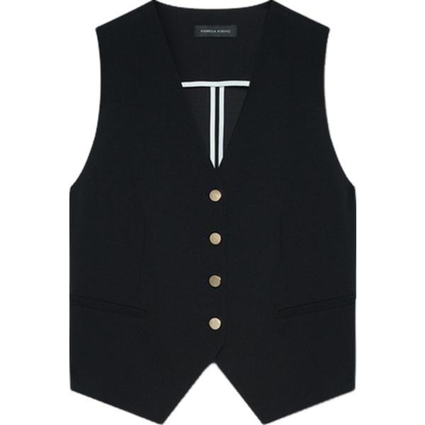 gilet Fiorella Rubino nero